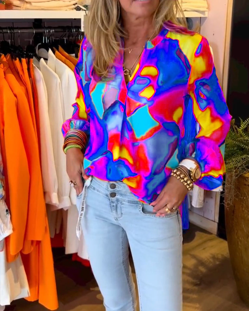 Chemises à manches longues et style décontracté coloré