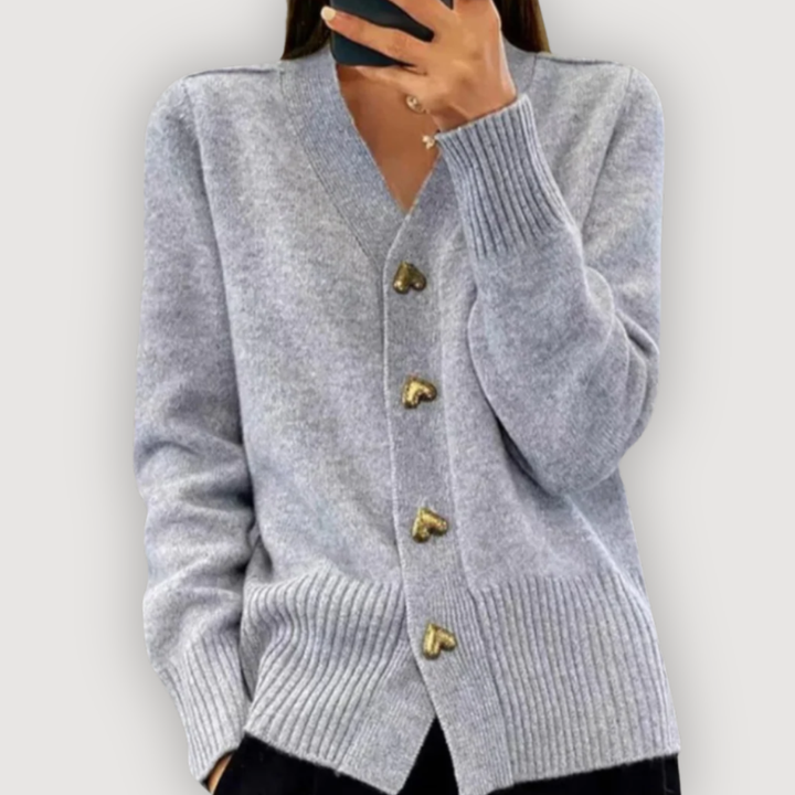 CARDIGAN À BOUTONS EN FORME DE COEUR BELLA