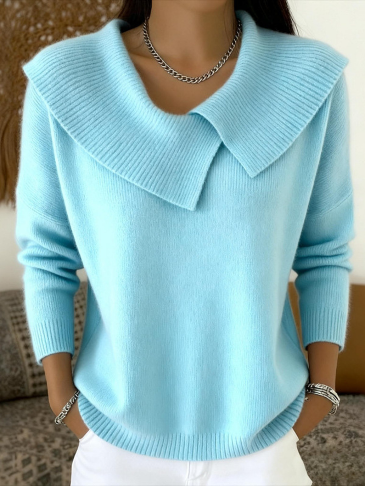 Pull élégant en maille avec col original