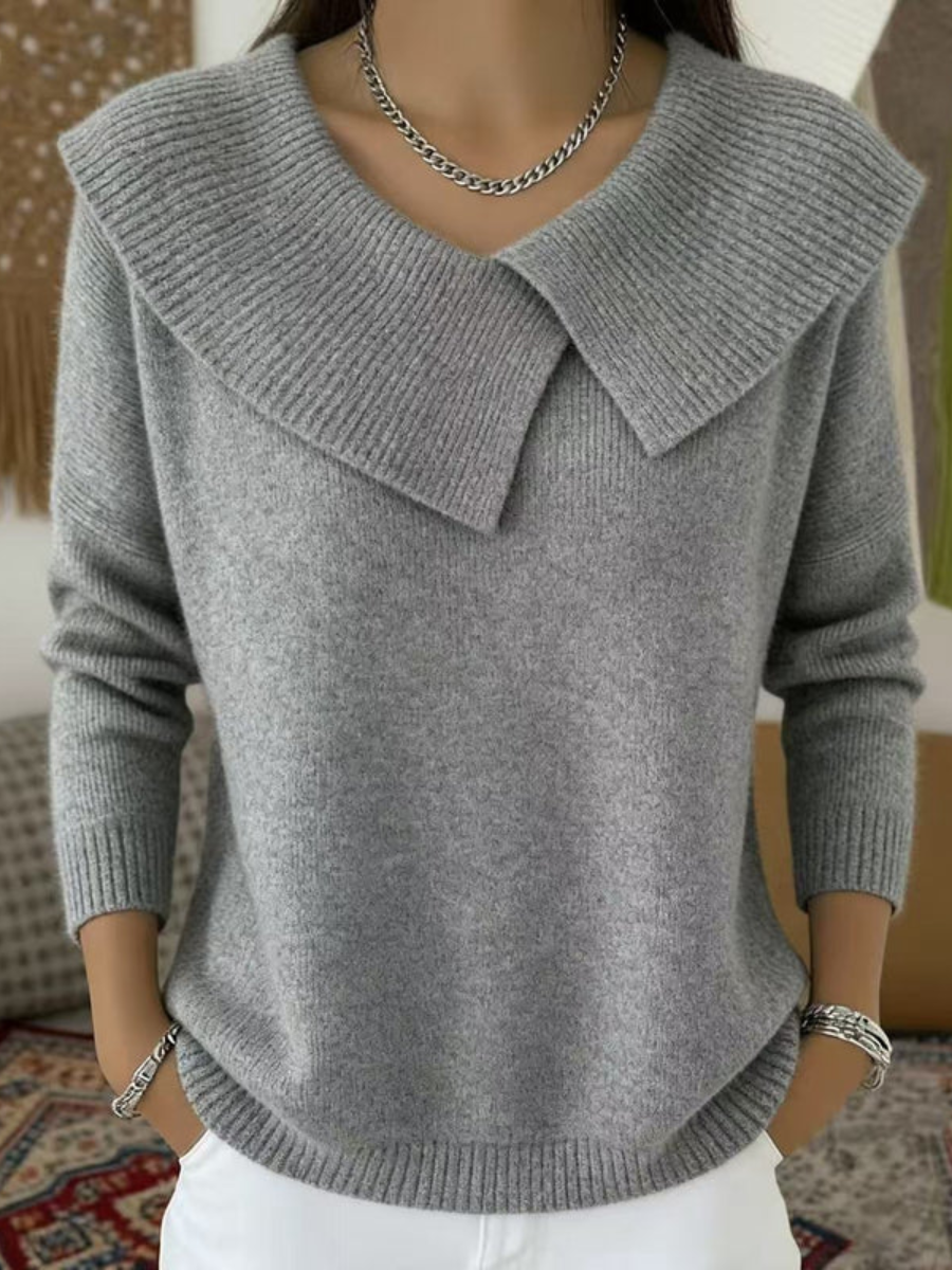 Pull élégant en maille avec col original