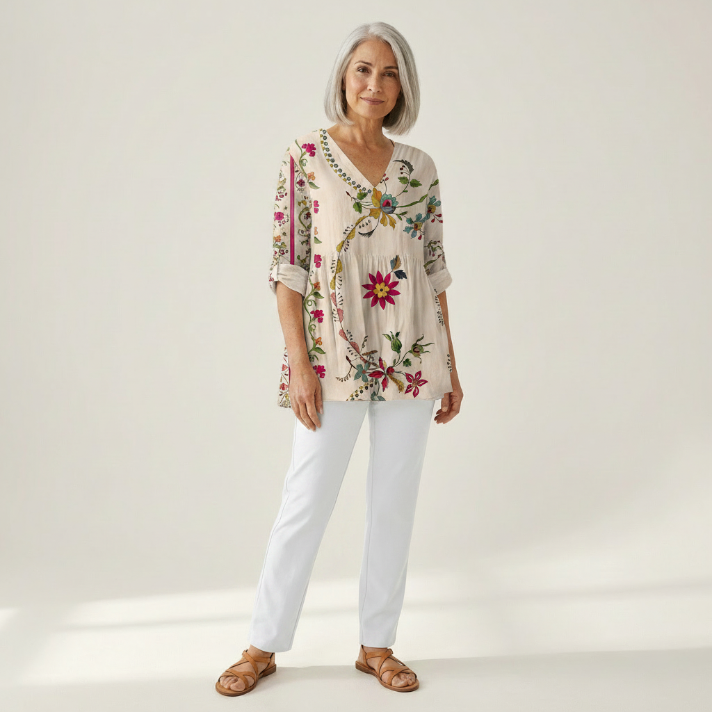 Aria - Blouse longue imprimée