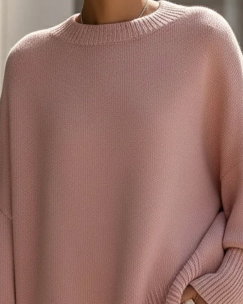 Pull Col Rond Loose Mi-Long