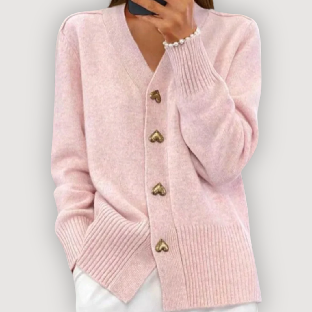 CARDIGAN À BOUTONS EN FORME DE COEUR BELLA