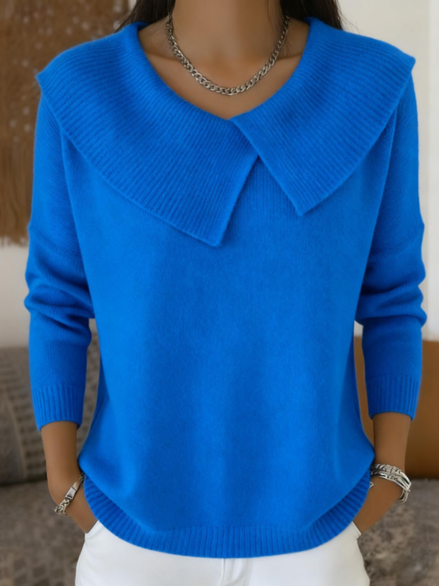 Pull élégant en maille avec col original