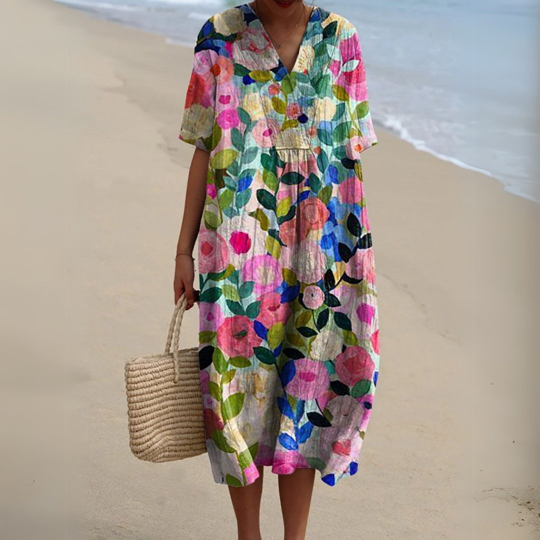 Audrey - Robe Fleurie Élégante