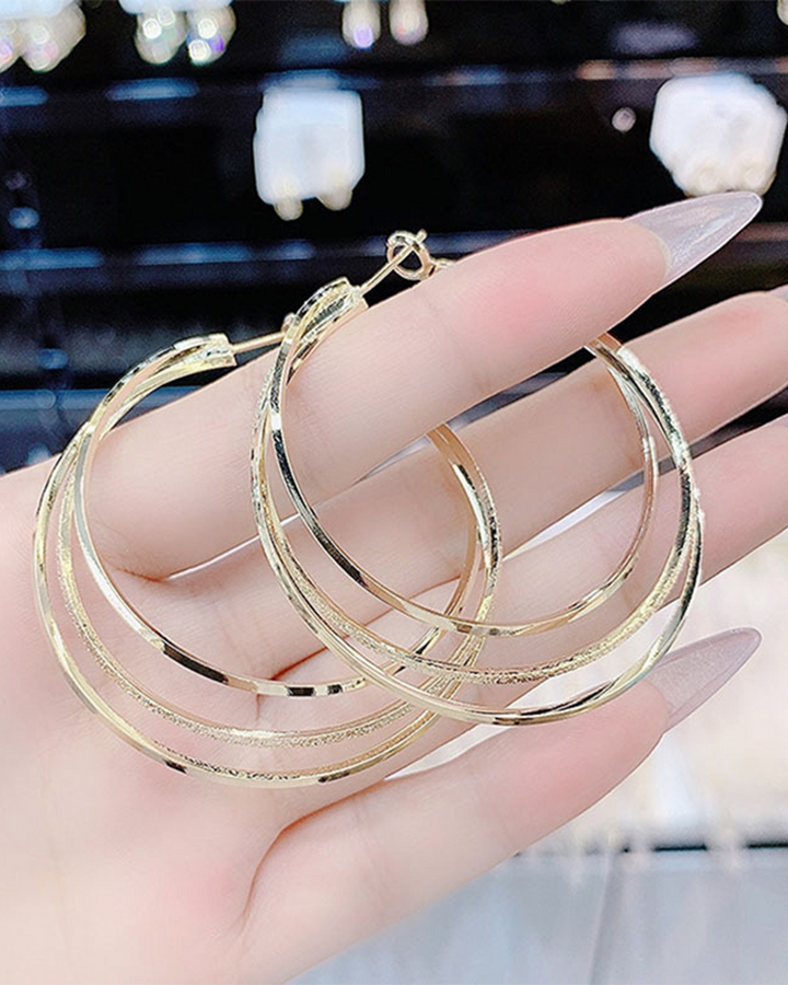 Boucles d'oreilles à plusieurs couches
