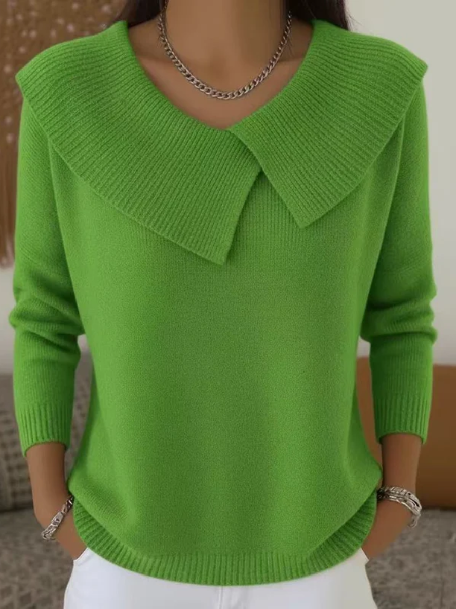 Pull élégant en maille avec col original