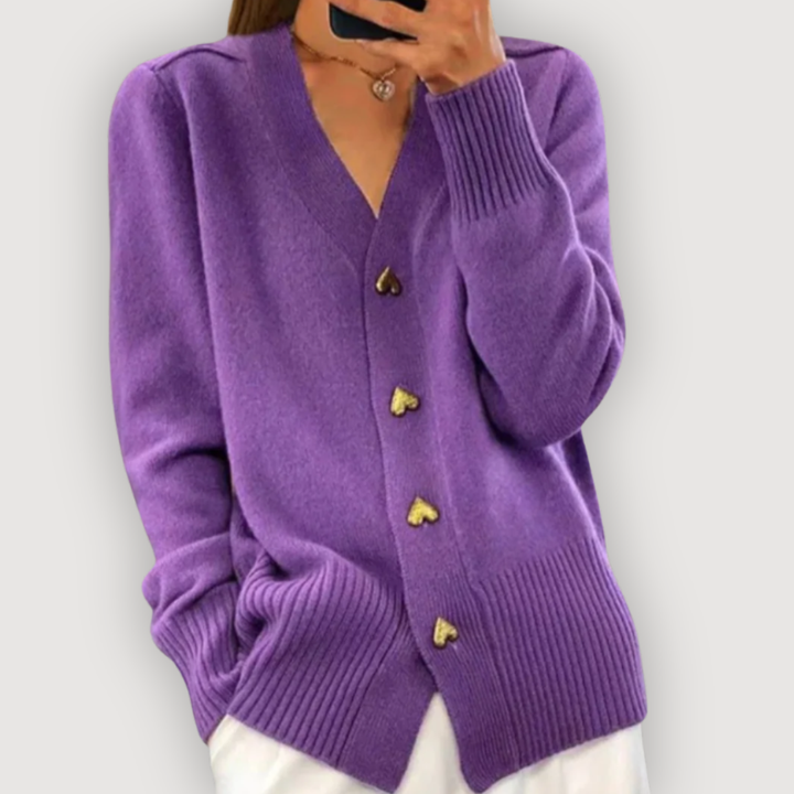 CARDIGAN À BOUTONS EN FORME DE COEUR BELLA