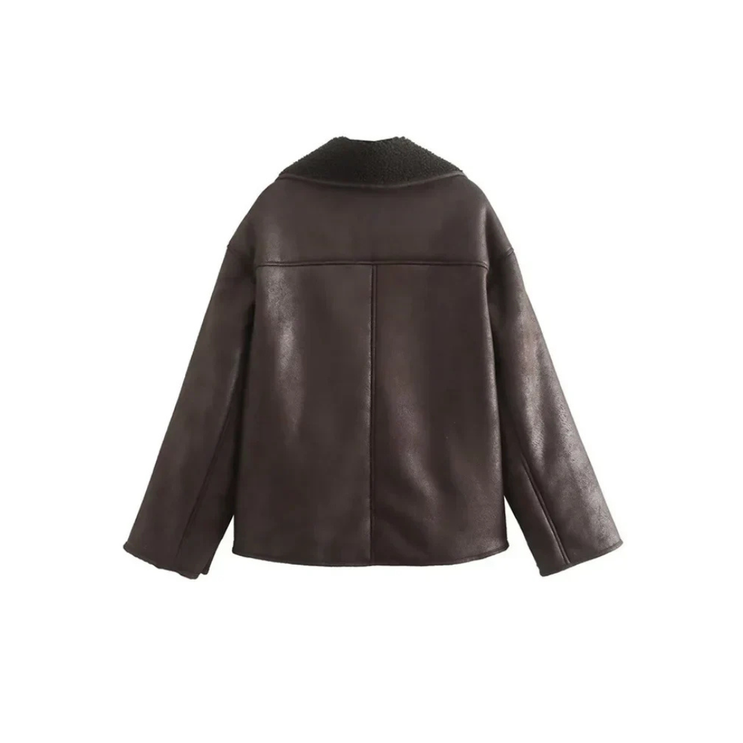 Helga | Veste à col à manches longues au style hivernal pour femme