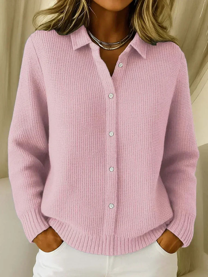 Cardigan Boutonné en Tricot Texturé Katrina