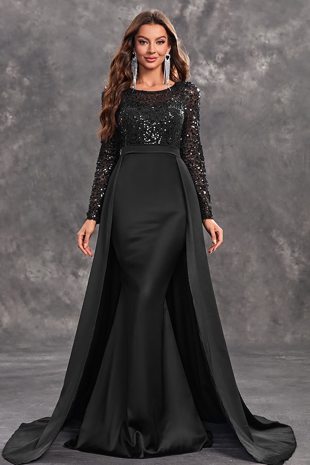 Celina | Robe de soirée drapée en sequins pour femmes