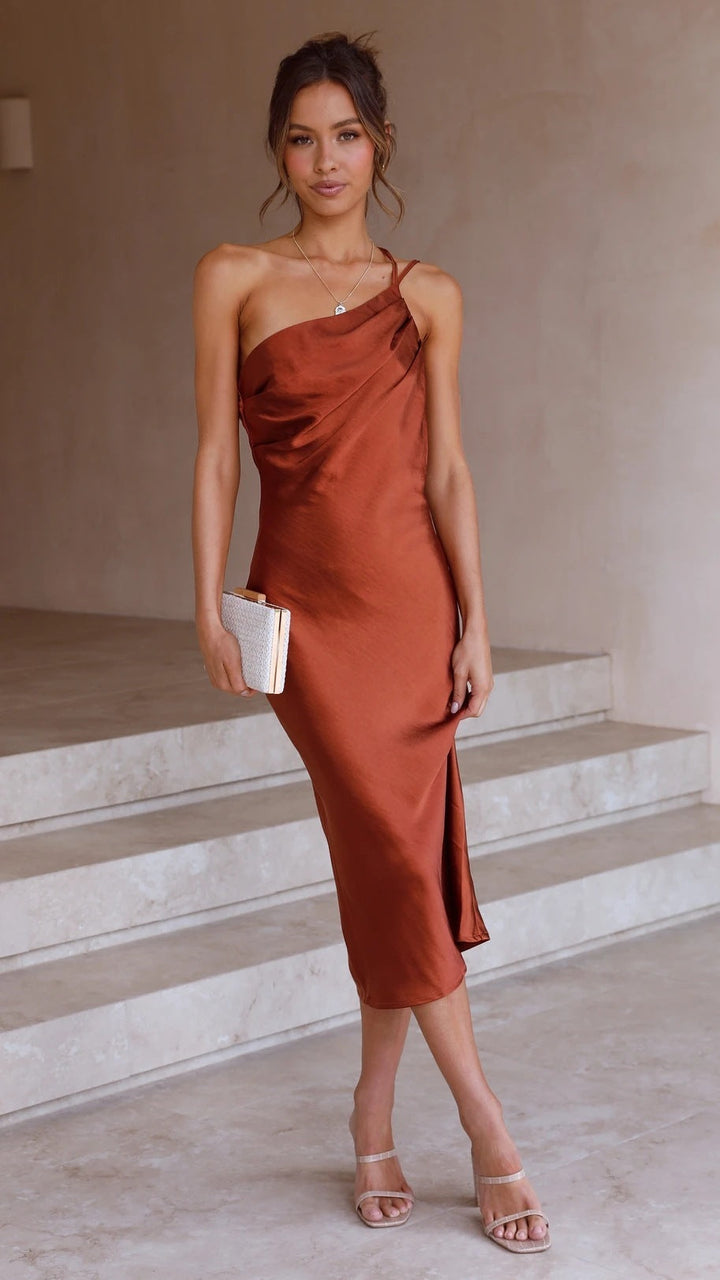 Keira | Robe Midi Élégante à Silhouette Fluide pour Femme
