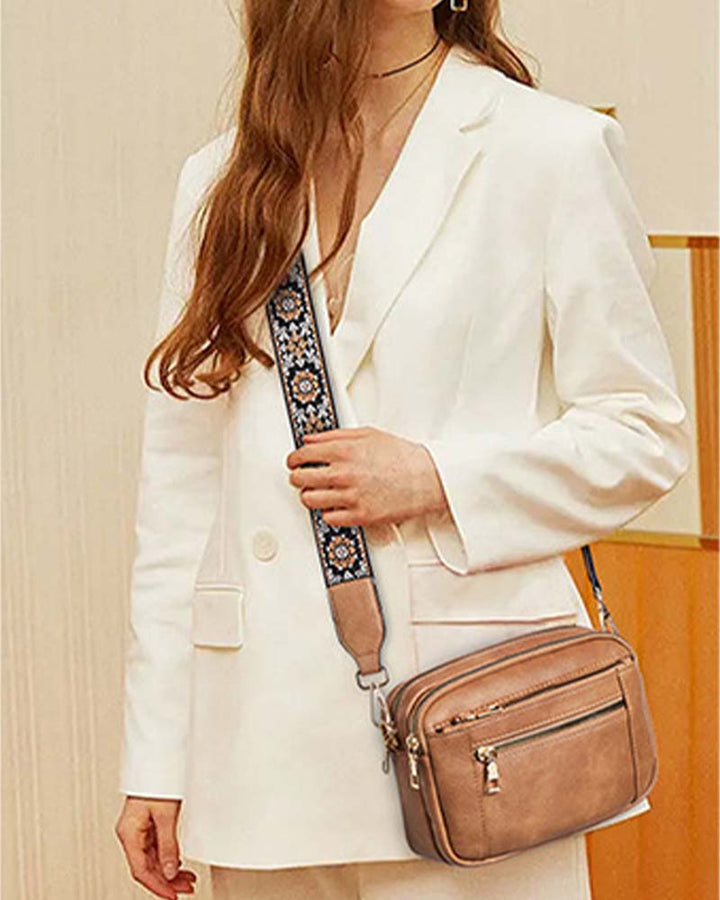 Sac bandoulière zippé multifonctionnel