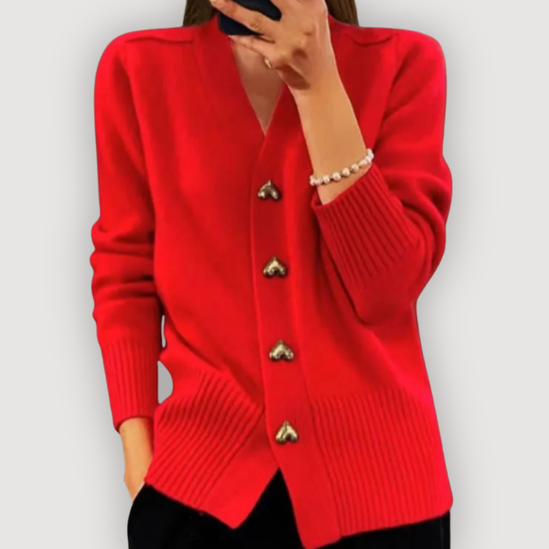 CARDIGAN À BOUTONS EN FORME DE COEUR BELLA
