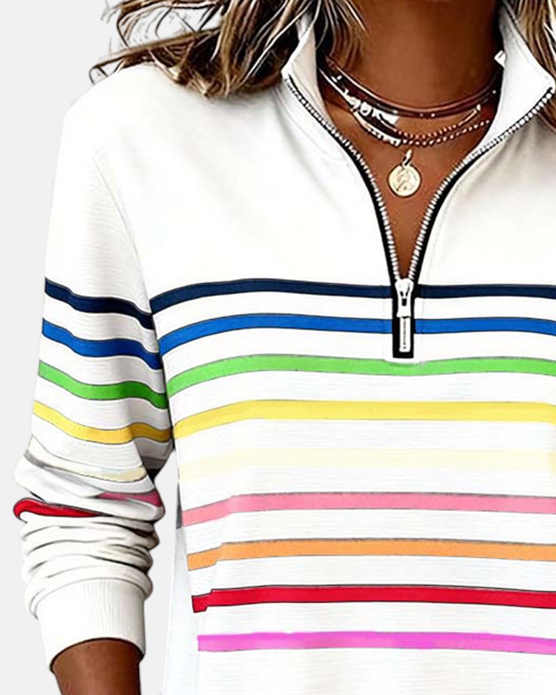 Pull rayé femme