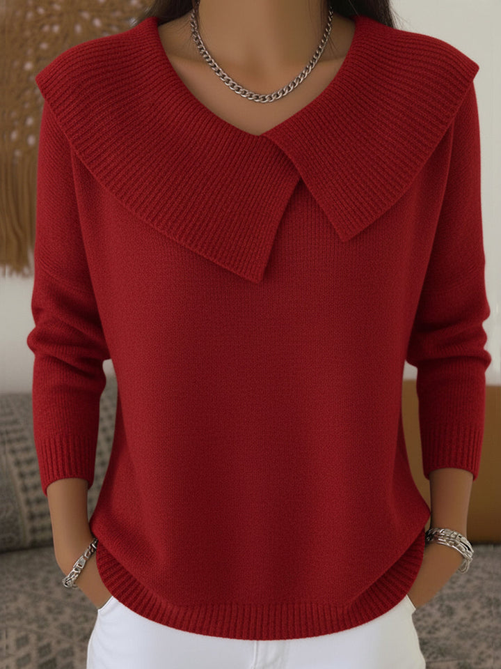 Pull élégant en maille avec col original
