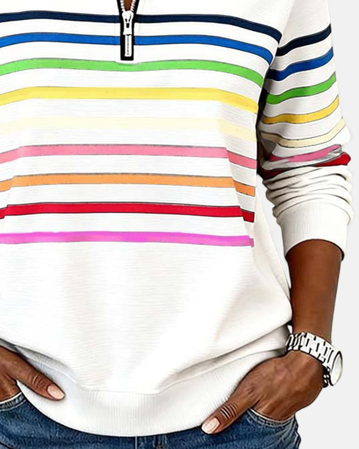 Pull rayé femme