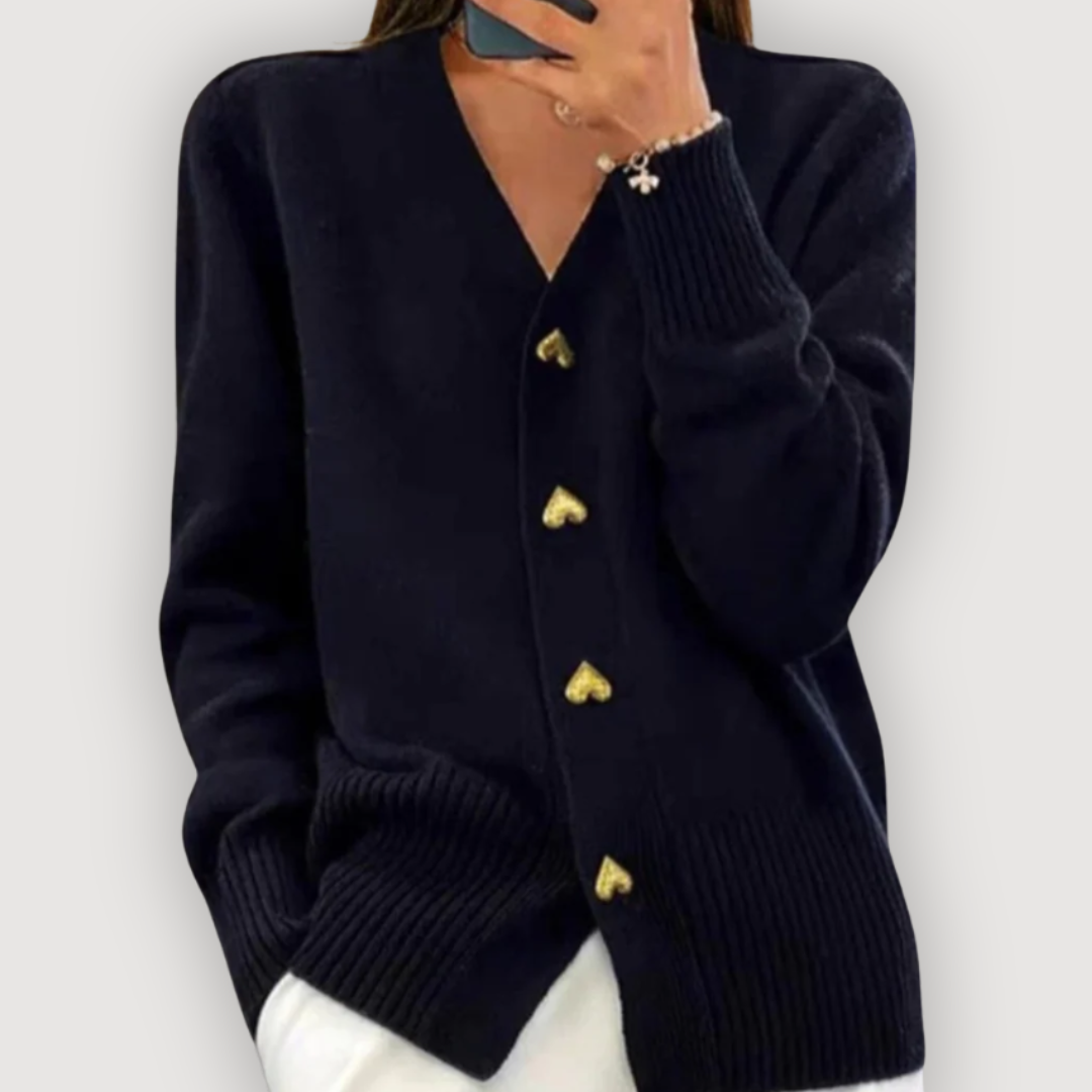 CARDIGAN À BOUTONS EN FORME DE COEUR BELLA