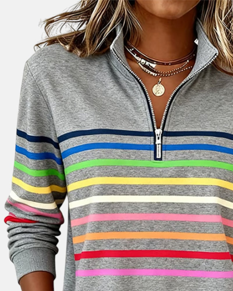 Pull rayé femme