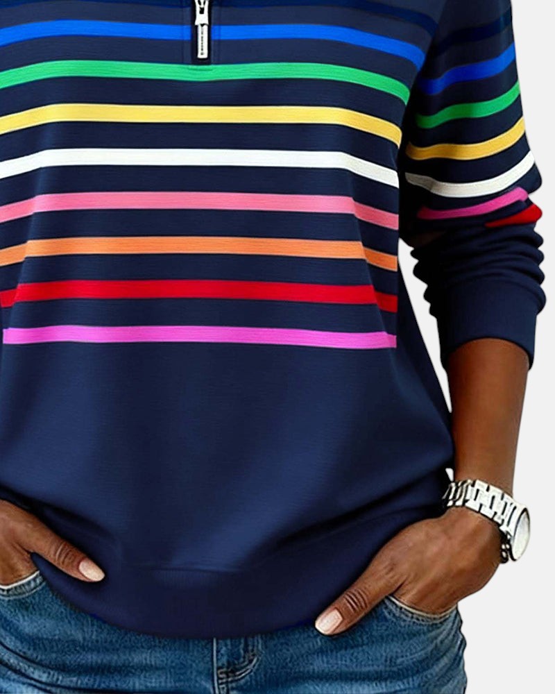 Pull rayé femme