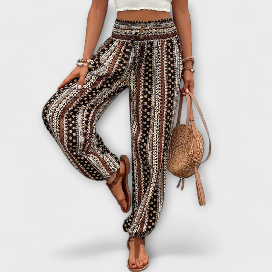 Élise | Pantalons avec Graphique Ethnique