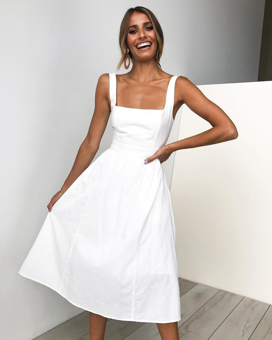 Pauline | Robe de Soirée Unie au Silhouette Élégante pour Femme