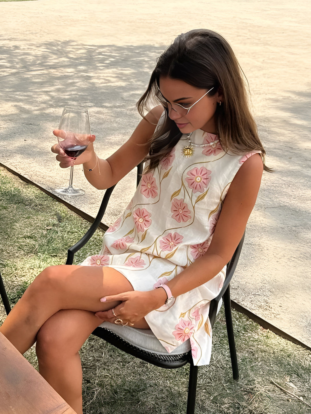 Kaia | Robe A-Line Sans Manches à Imprimé Floral pour femmes