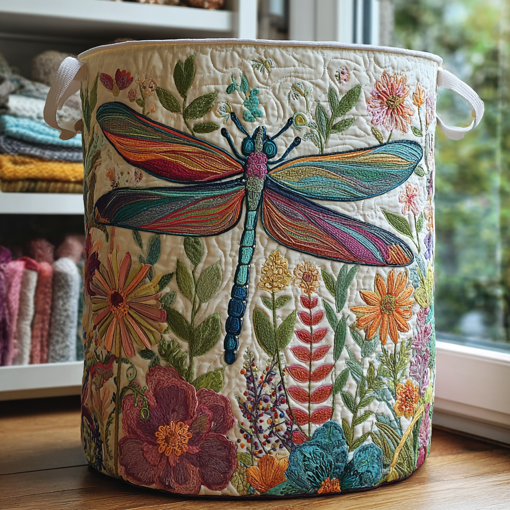 Panier à linge Jardin de Libellules