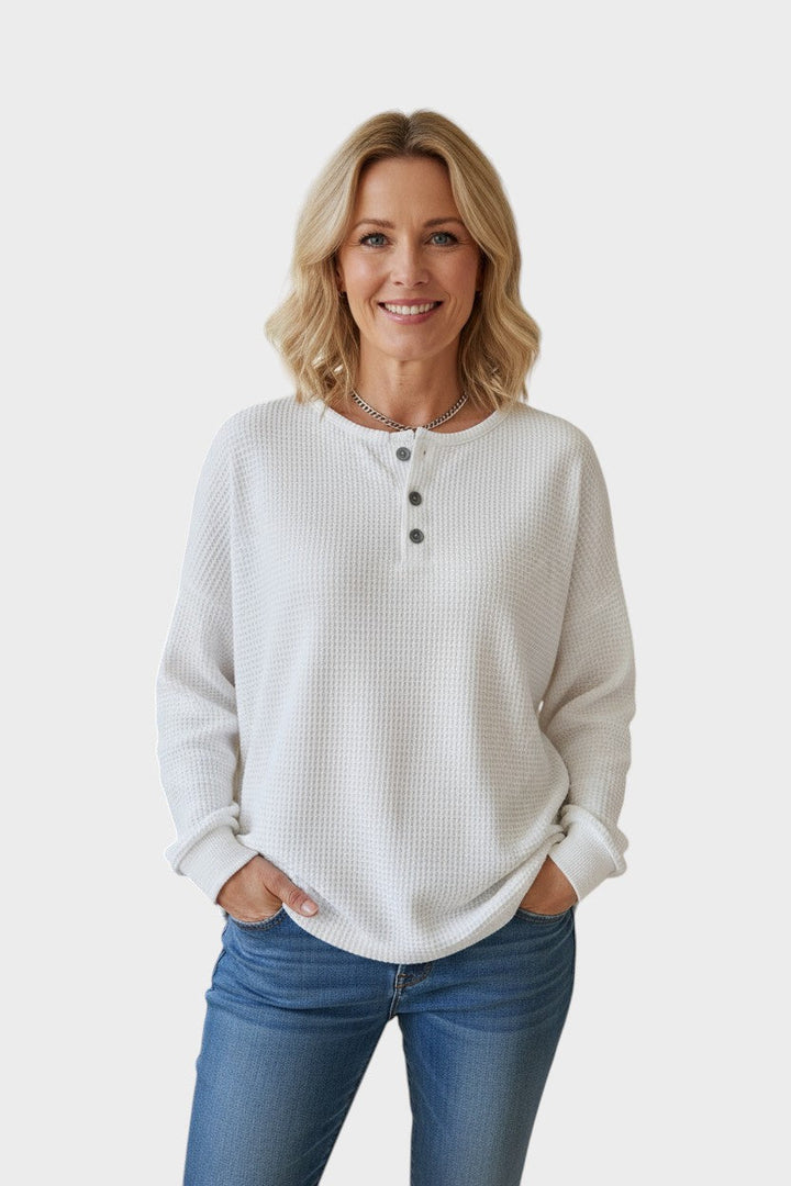 Pull élégant femme avec boutons