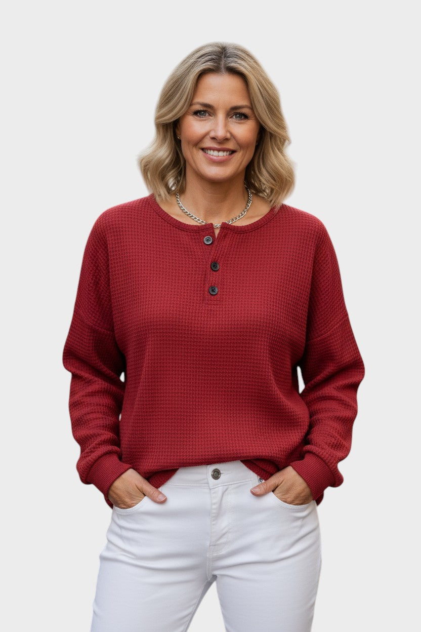 Pull élégant femme avec boutons
