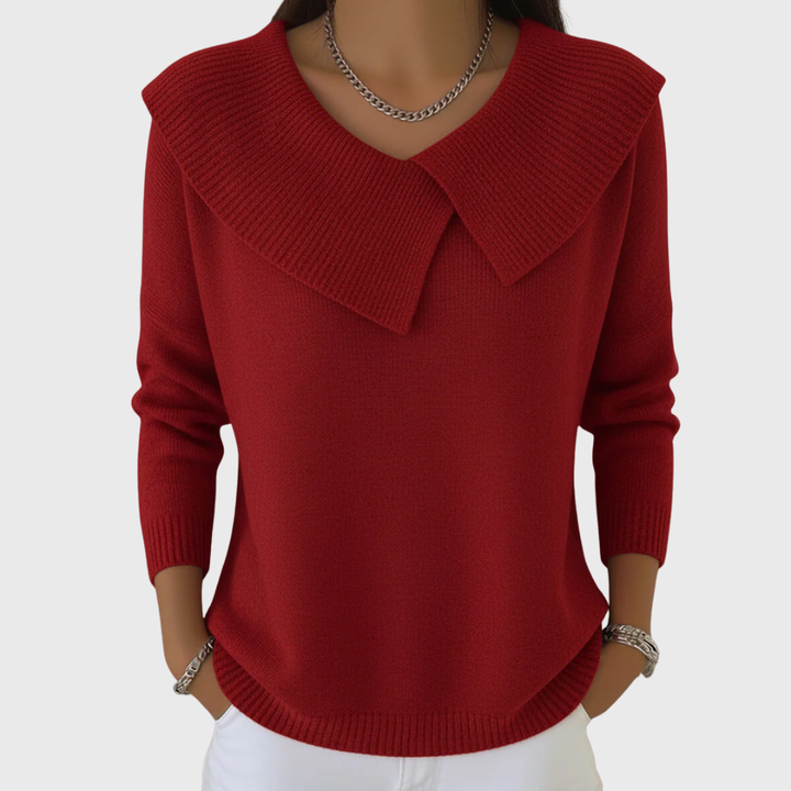 Pull élégant en maille avec col original
