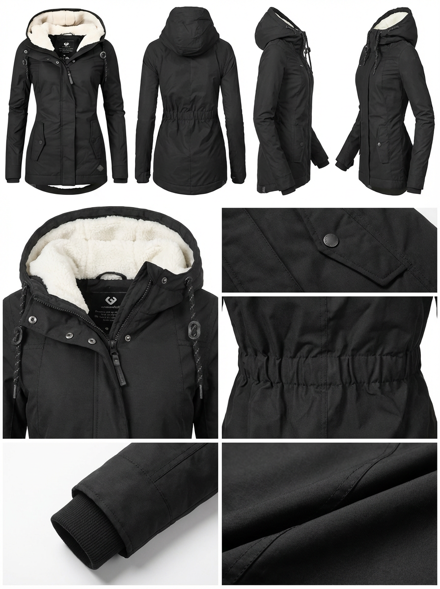 Éliane – manteau d’hiver long imperméable pour femmes, chaud et élégant