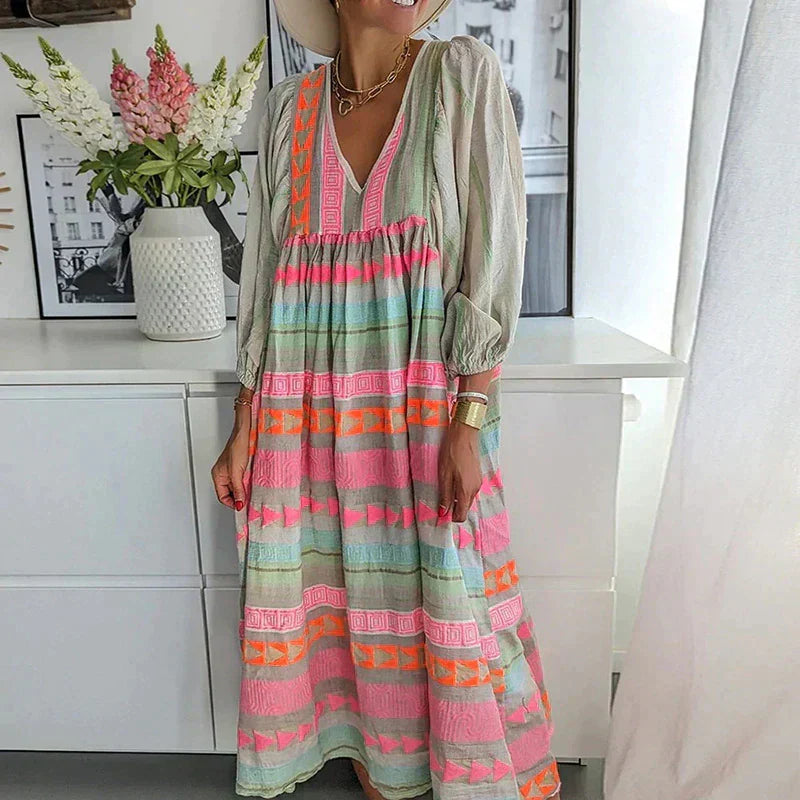 Eden | Robe Maxi Bohème Multicolore pour Femme