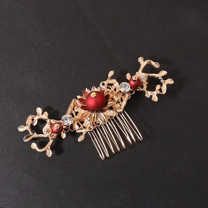 Women Fashion Xiuhe Headwear Accessories Chinese Hanfu Bridal Hair Accessories Set Tassel Dragon Phoenix Coat Hair Accessories