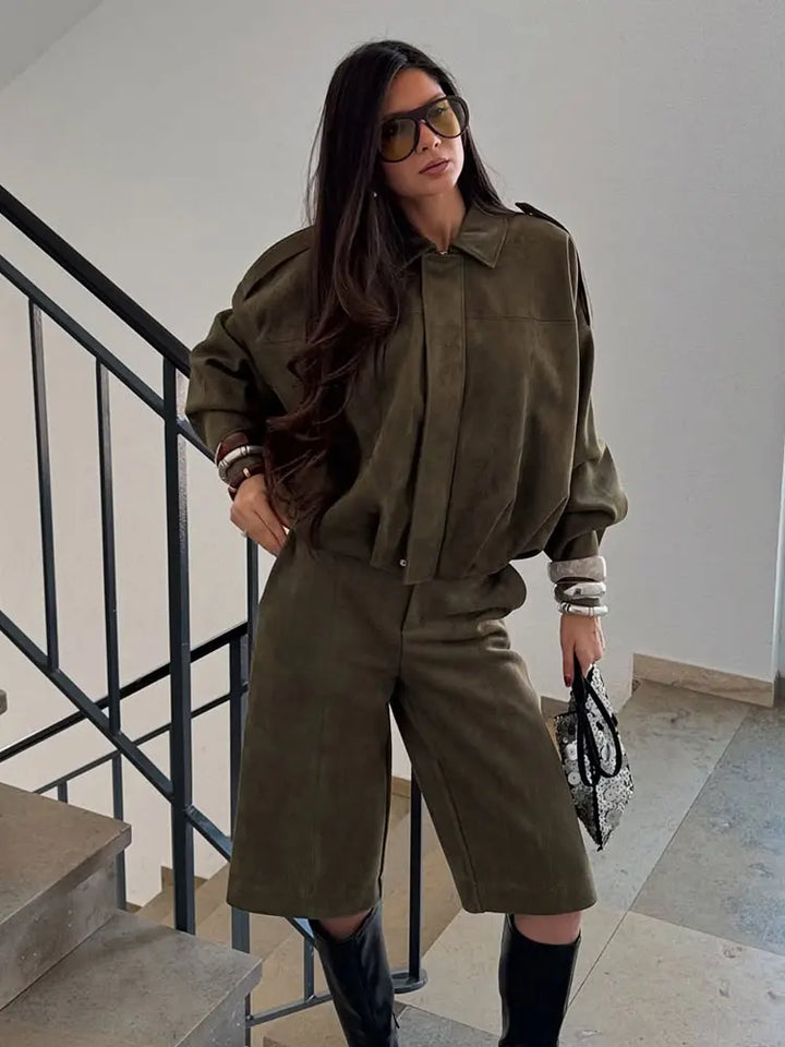 Malia | Veste de transition en vert élégant pour femme
