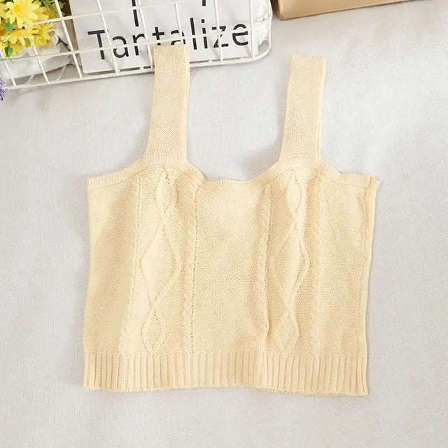 HELIAR Women Flower Embroidery Knitted Crop Tops Women Casual Tube Tops Casual Ribbed Cute Tops Crop Tops Women 2024 Summer