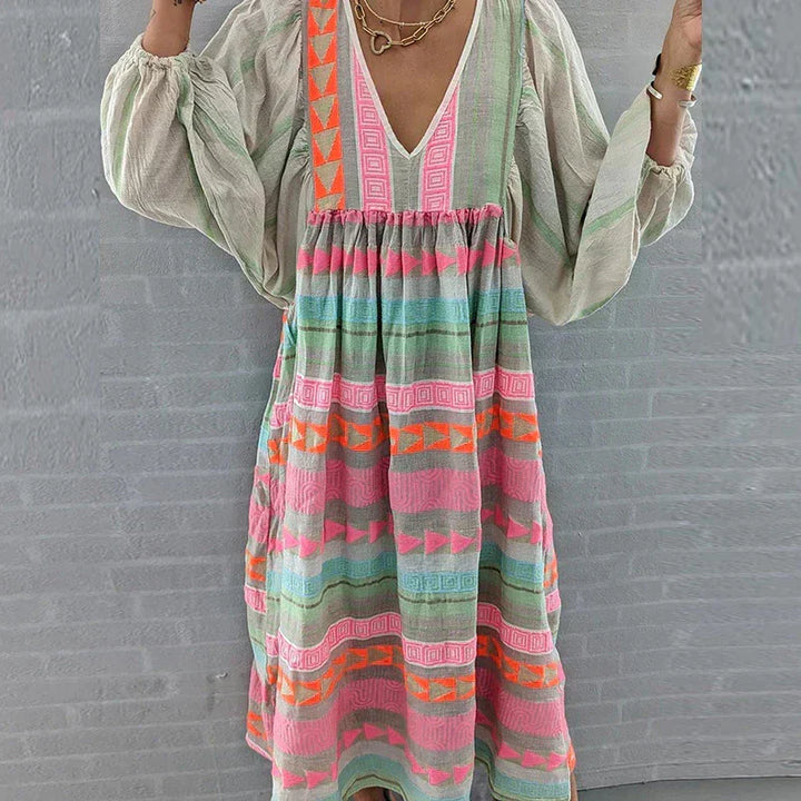 Eden | Robe Maxi Bohème Multicolore pour Femme