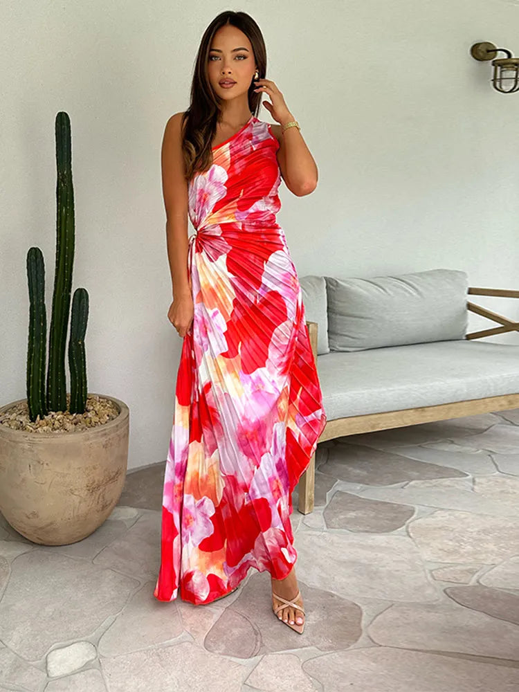 Elyana | Robe d'été plissée à silhouette fluide pour femme