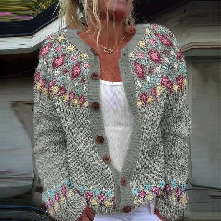 Cardigan Islandais Vintage Madeline