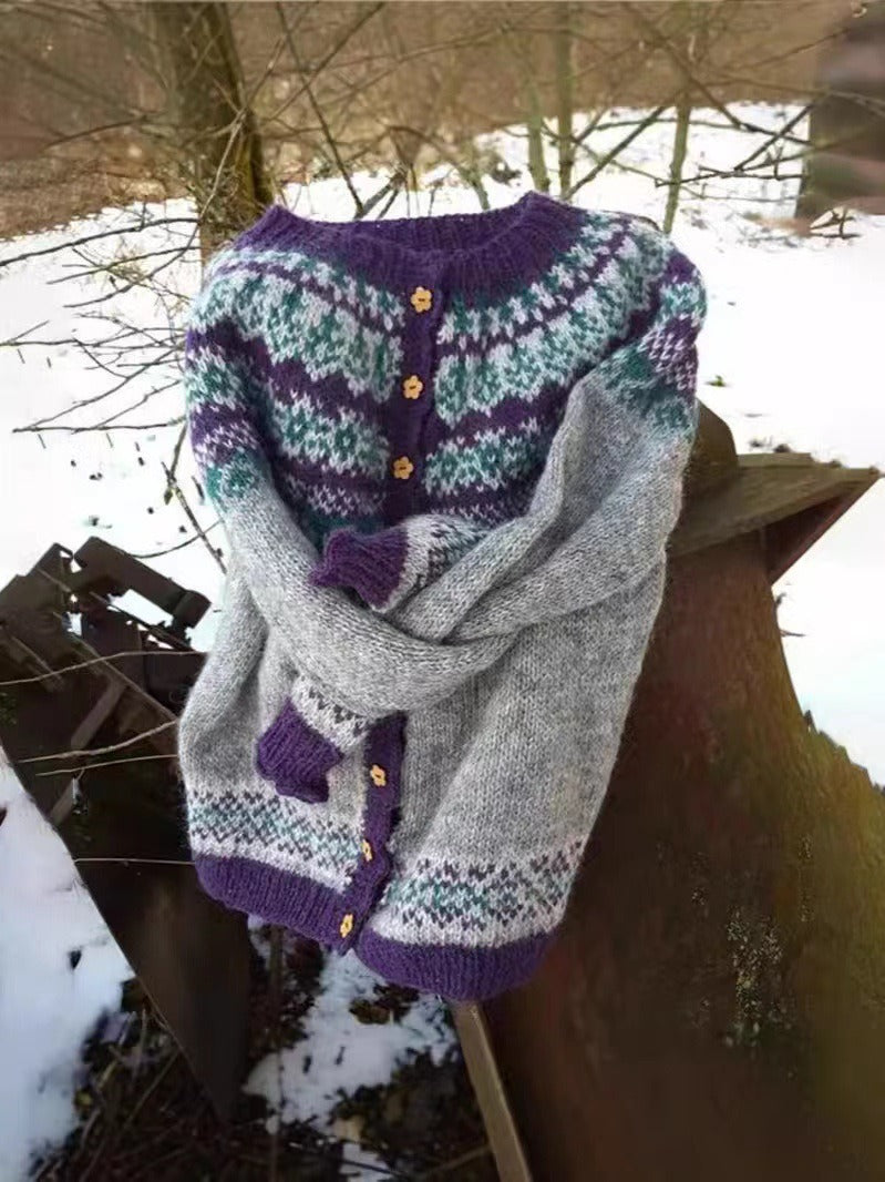 Cardigan Islandais Vintage Naomie