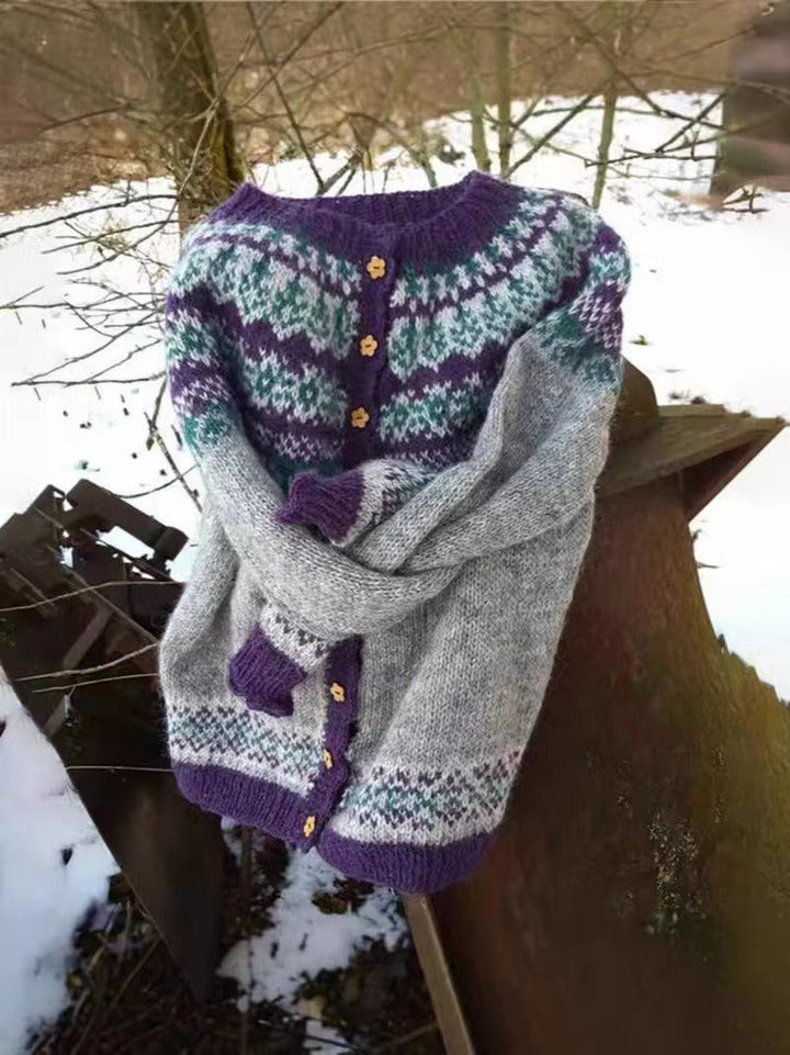 Cardigan Islandais Vintage Naomie