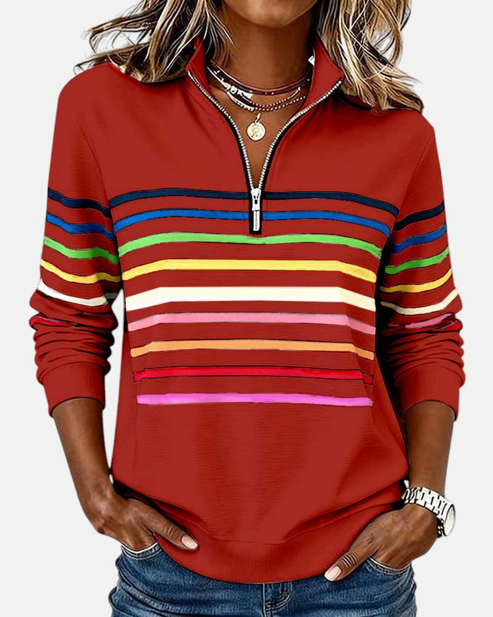 Pull rayé femme
