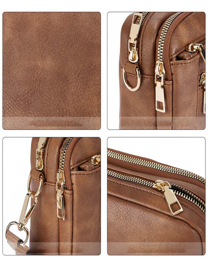 Sac bandoulière zippé multifonctionnel