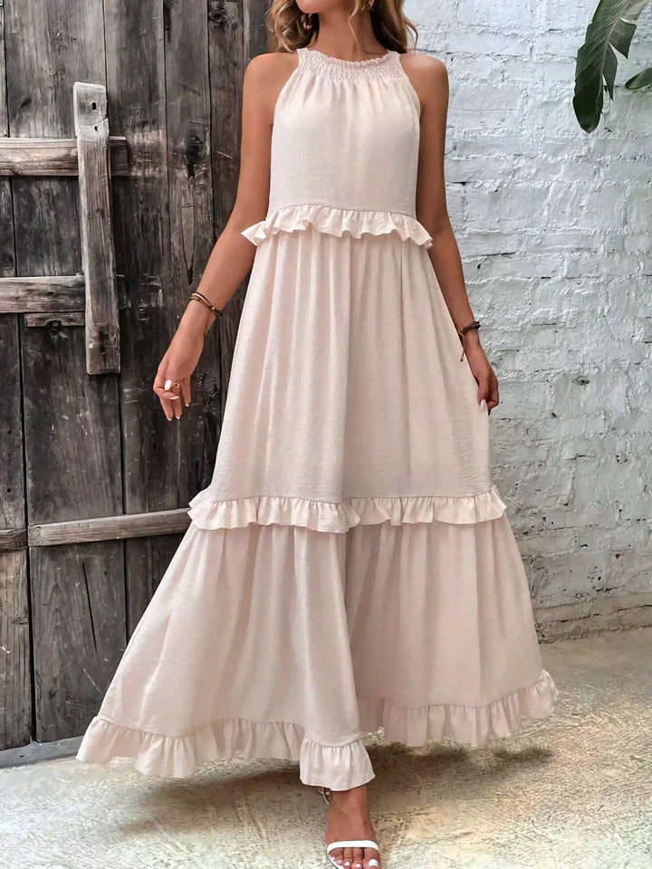 Elvira | Robe Longue à Volants et à Bretelles pour Femme
