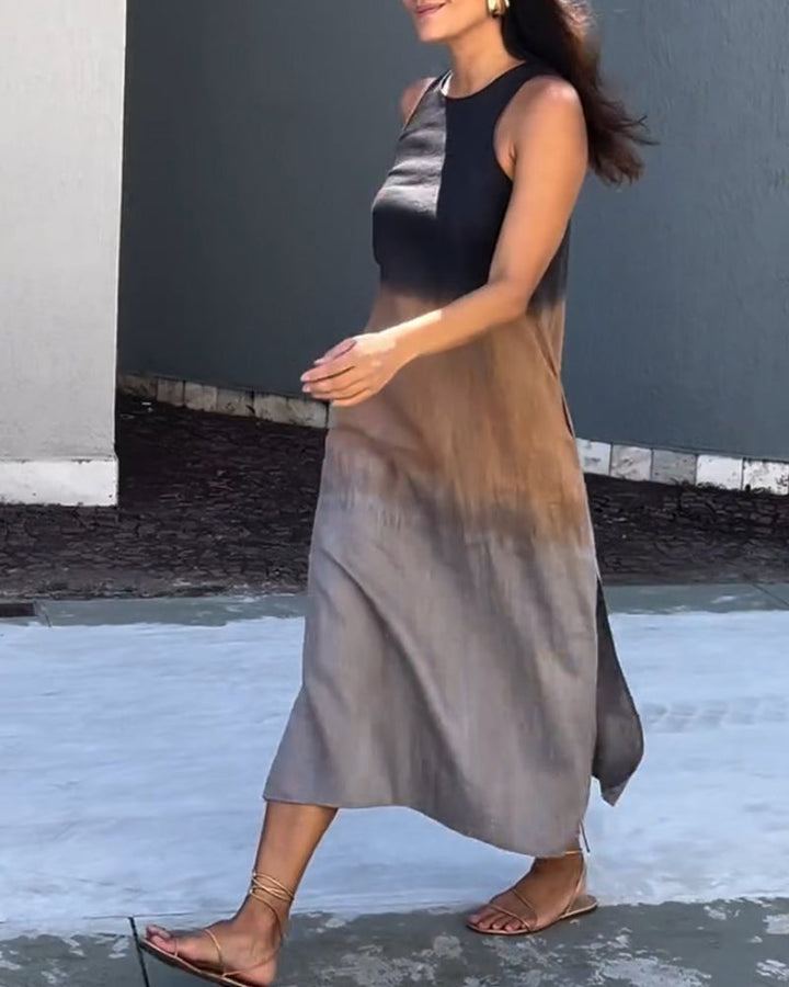 Robe sans manches et dégradé