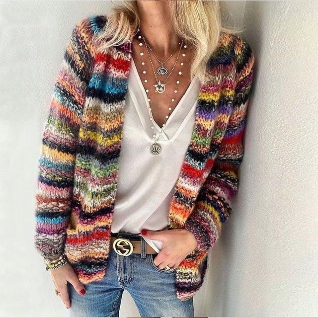 Cardigan Multicolore Confortable