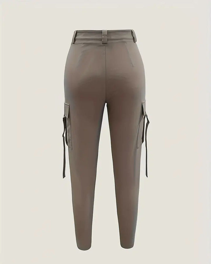 Pantalon Cargo Uni Fermeture Éclair