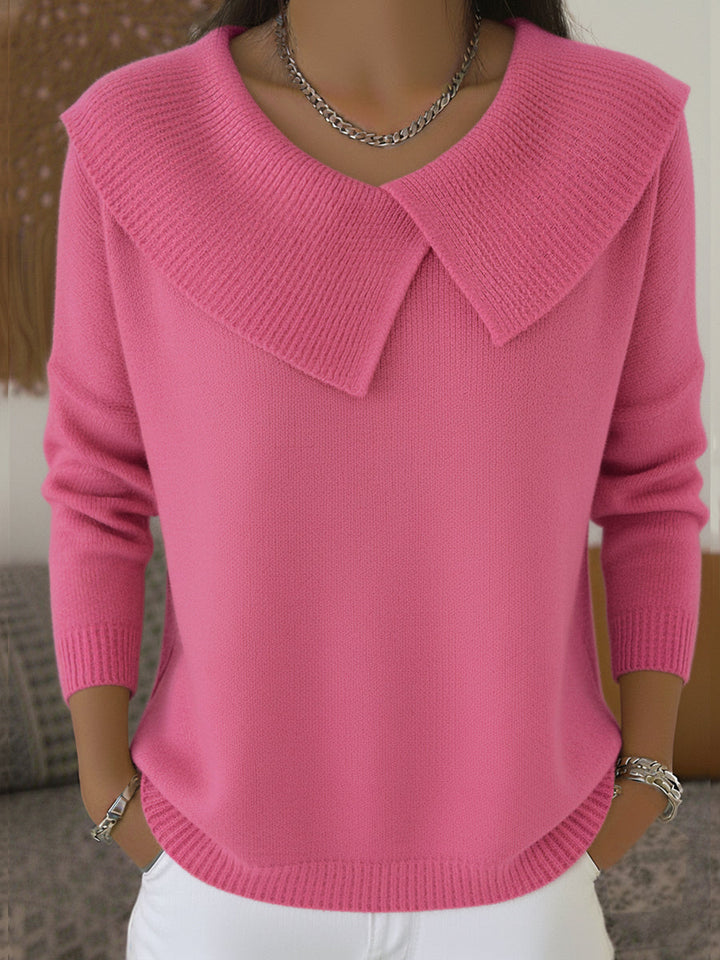 Pull élégant en maille avec col original