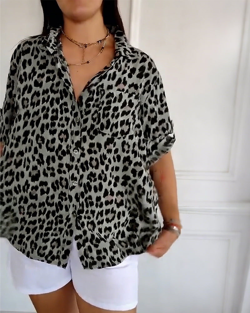 Blouses De Mode À Imprimé Léopard