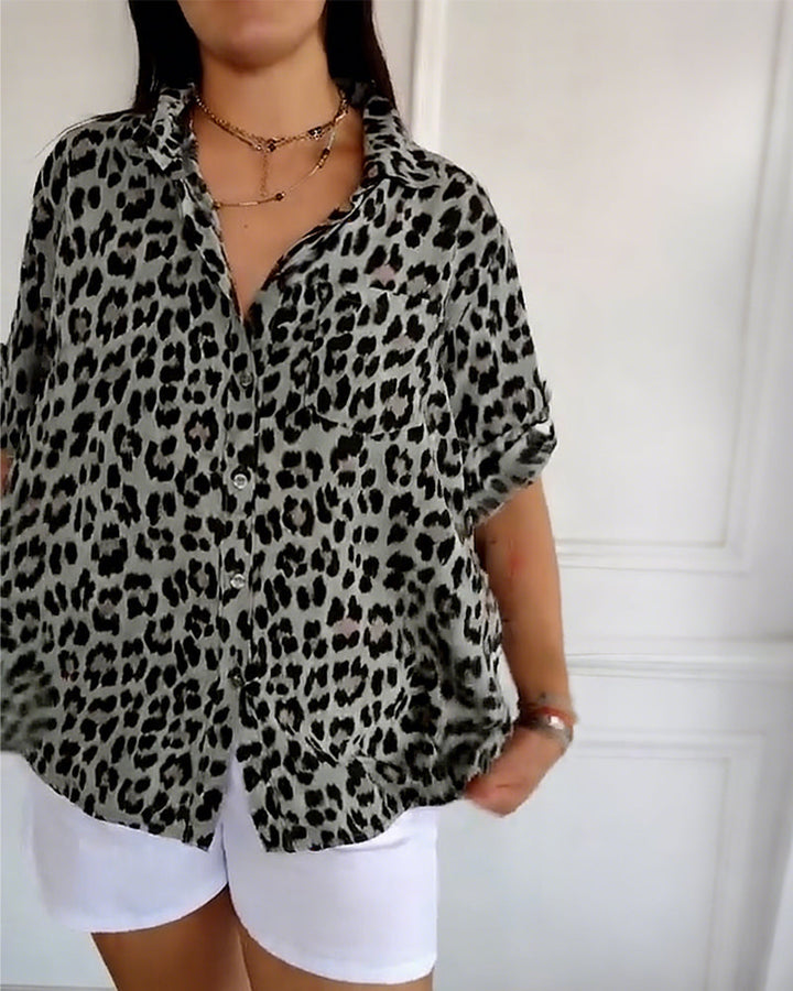 Blouses De Mode À Imprimé Léopard
